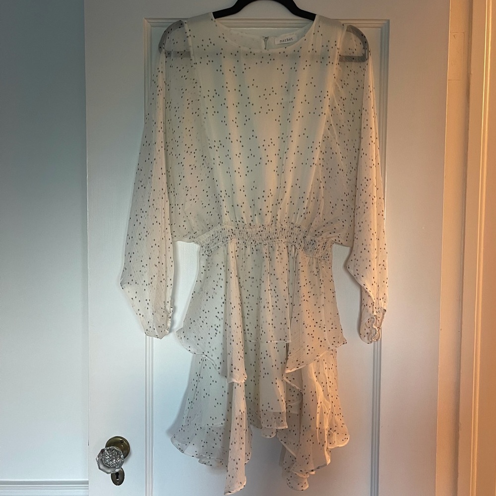 Long Sleeve Star Print Dress